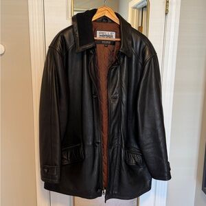 Pelle Studio x Wilsons Leather Black oversized Leather Jacket